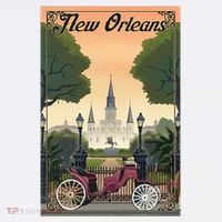 New Orleans Vintage Travel Poster T-Shirt thumb 7