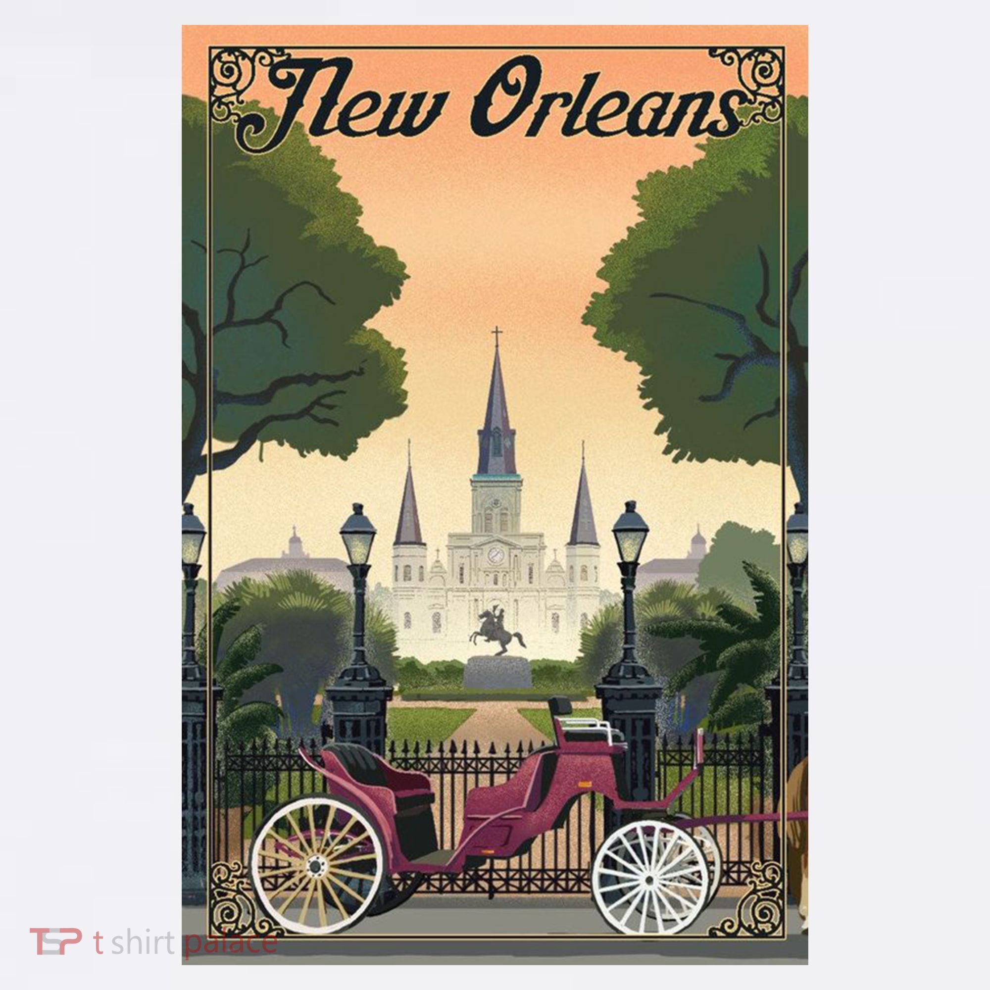 New Orleans Vintage Travel Poster T-Shirt