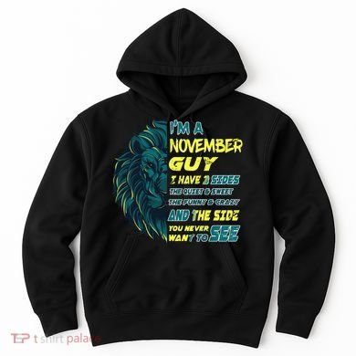November Birthday Guy Has 3 Sides Sweet Funny Crazy  Hoodie