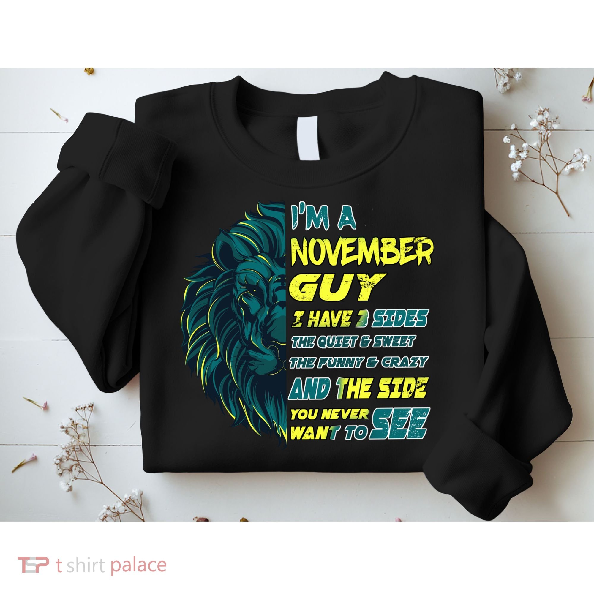 November Birthday Guy Has 3 Sides Sweet Funny Crazy  Sweatshirt