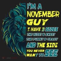 November Birthday Guy Has 3 Sides Sweet Funny Crazy  Beanie thumb 2