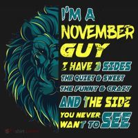 November Birthday Guy Has 3 Sides Sweet Funny Crazy  Visor thumb 3