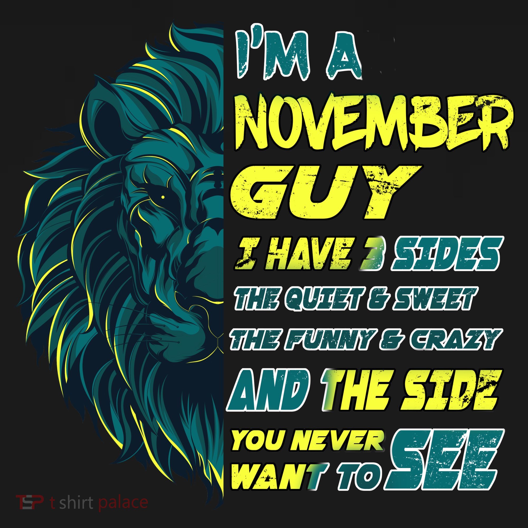 November Birthday Guy Has 3 Sides Sweet Funny Crazy  Visor
