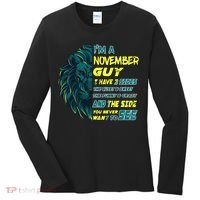 November Birthday Guy Has 3 Sides Sweet Funny Crazy  Women's Long Sleeve Shirt thumb 0