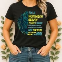 November Birthday Guy Has 3 Sides Sweet Funny Crazy  Women's T-Shirt thumb 2