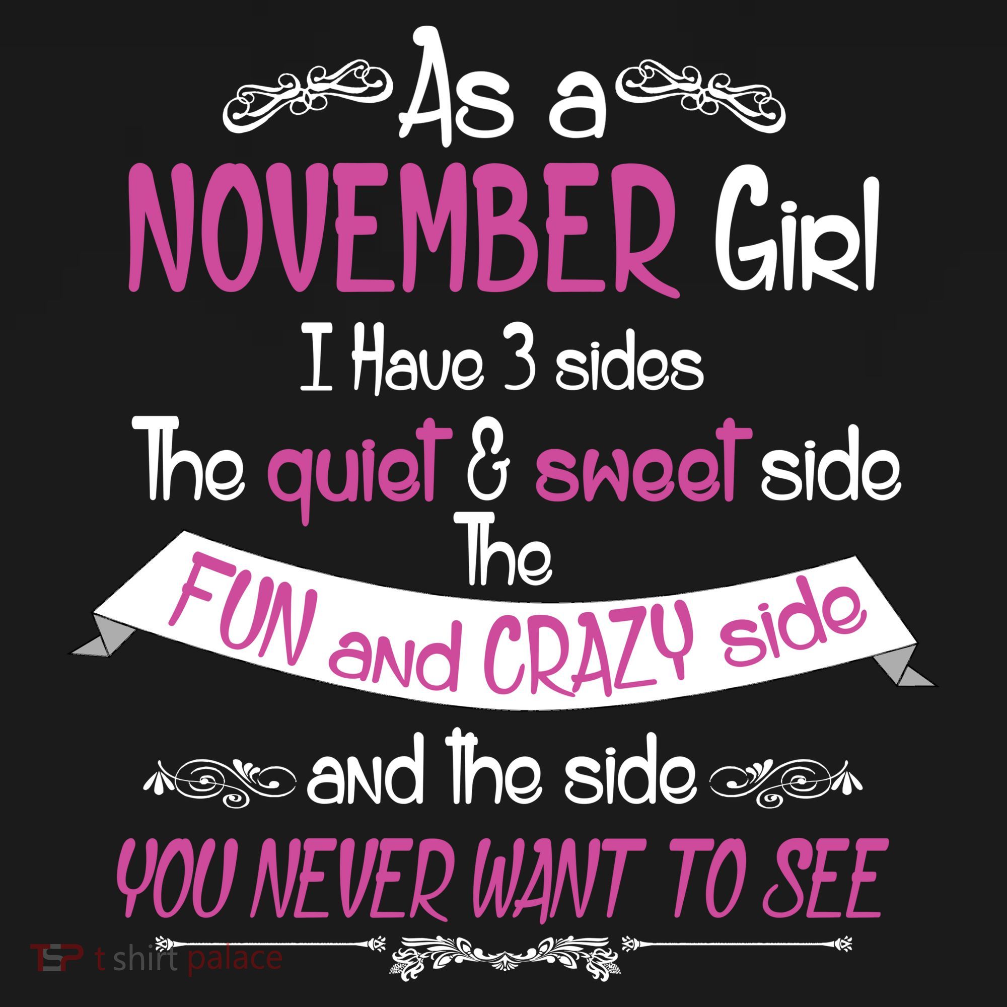 November Girl Sweet But Crazy Funny Birthday Sweatshirt