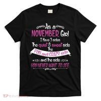 November Girl Sweet But Crazy Funny Birthday T-Shirt thumb 0