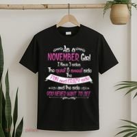 November Girl Sweet But Crazy Funny Birthday T-Shirt thumb 2