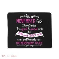 November Girl Sweet But Crazy Funny Birthday Mousepad thumb 0