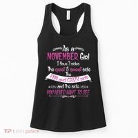 November Girl Sweet But Crazy Funny Birthday Women's Tank Top thumb 0