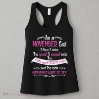 November Girl Sweet But Crazy Funny Birthday Women's Tank Top thumb 3