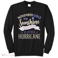 November Girls Are Sunshine Mixed With Hurricane Sweatshirt thumb 0
