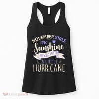November Girls Are Sunshine Mixed With Hurricane Women's Tank Top thumb 0
