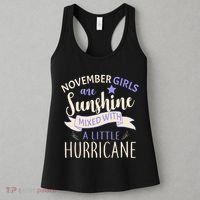 November Girls Are Sunshine Mixed With Hurricane Women's Tank Top thumb 3