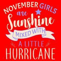 November Girls Are Sunshine Mixed With Hurricane Santa Hat thumb 1