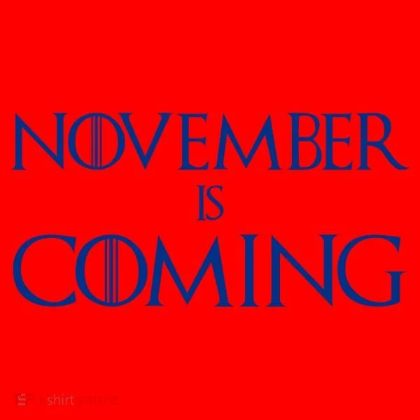 November is Coming Election Santa Hat