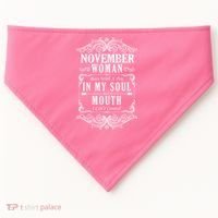 November Woman Funny Birthday USA-Made Doggie Bandana thumb 0