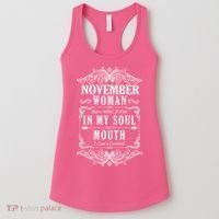 November Woman Funny Birthday Women's Tank Top thumb 0