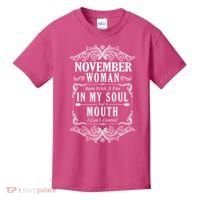 November Woman Funny Birthday Kids T-Shirt thumb 0