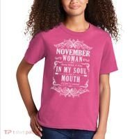 November Woman Funny Birthday Kids T-Shirt thumb 2