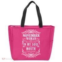 November Woman Funny Birthday Tote Bag thumb 0