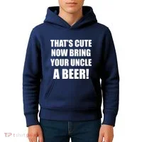 Now Bring Your Uncle a Beer Kids Hoodie thumb 4