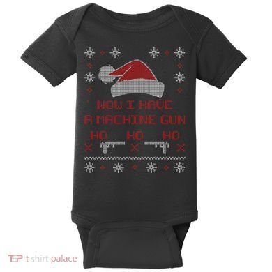 Now I Have A Machine Gun Ho HJo Ho X-Mas Baby Bodysuit
