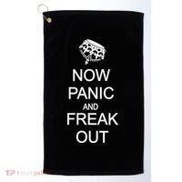 Now Panic and Freak Out Golf Towel thumb 0