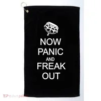 Now Panic and Freak Out Golf Towel thumb 0
