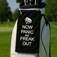 Now Panic and Freak Out Golf Towel thumb 2