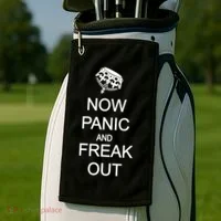 Now Panic and Freak Out Golf Towel thumb 2