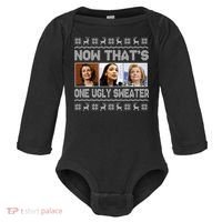 Now That's One Ugly Christmas Sweater Baby Long Sleeve Bodysuit thumb 0