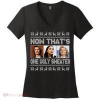 Now That's One Ugly Christmas Sweater Women's V-Neck T-Shirt thumb 0