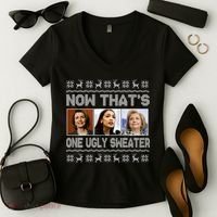 Now That's One Ugly Christmas Sweater Women's V-Neck T-Shirt thumb 2
