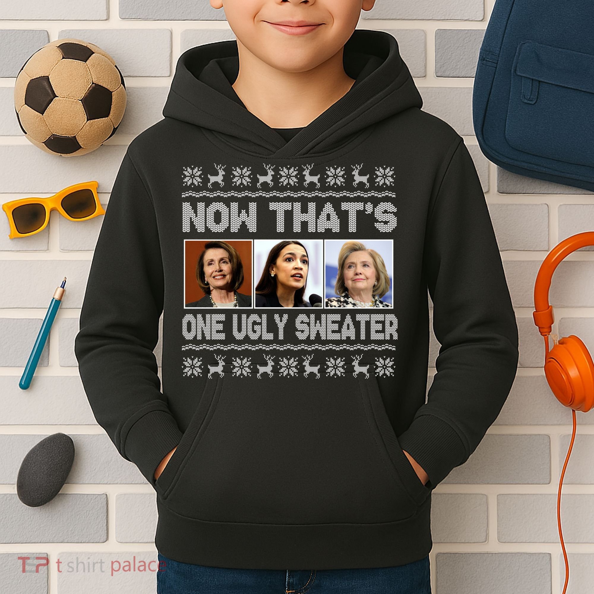 Now That's One Ugly Christmas Sweater Kids Hoodie