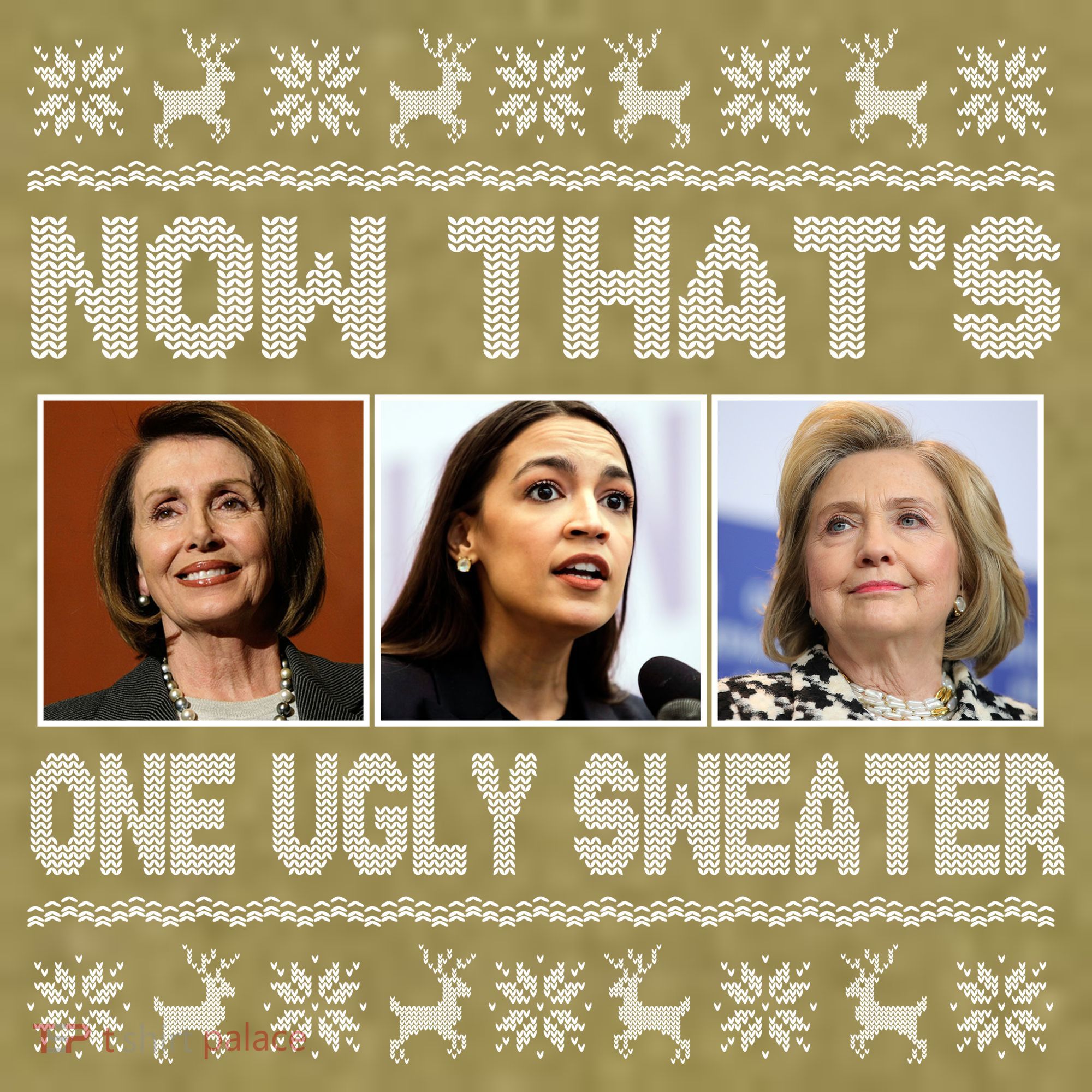 Now That's One Ugly Christmas Sweater Garment-Dyed Women's Muscle Tee