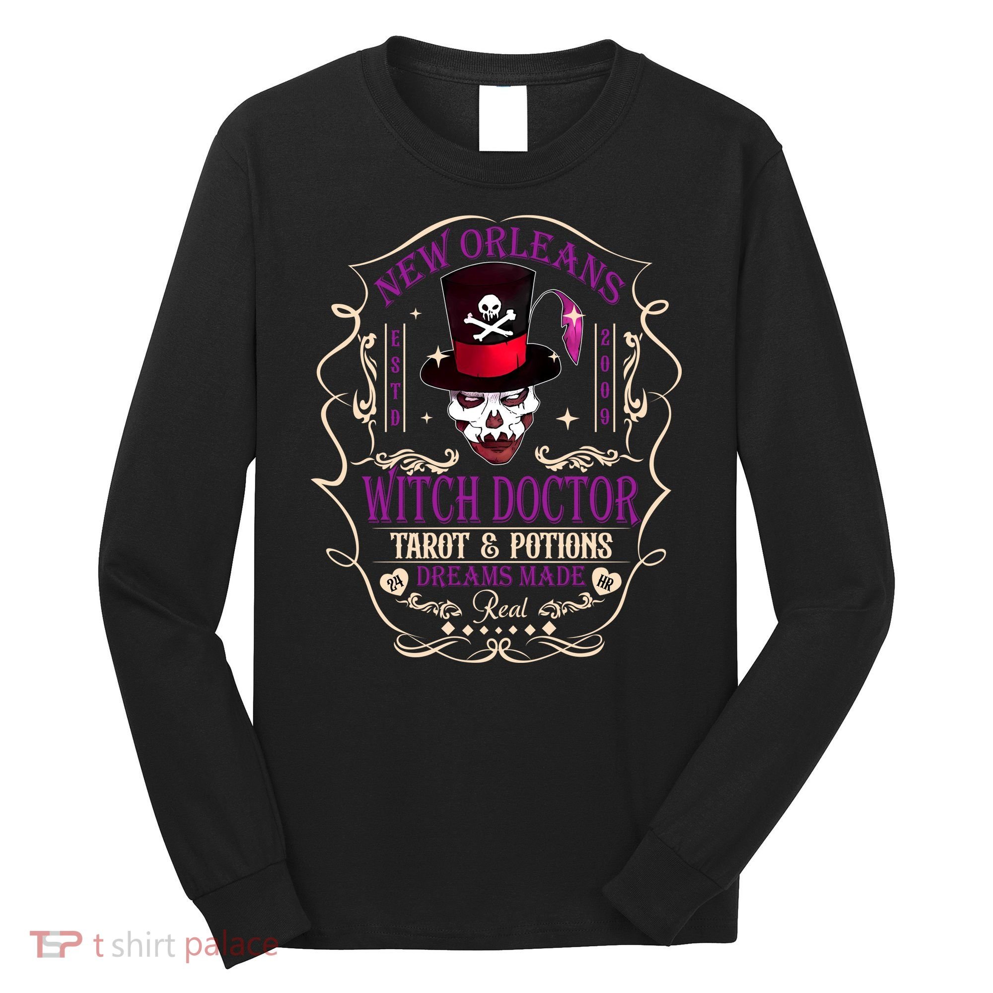 New Orleans Witch Doctor Dr Facilier Villain Long Sleeve Shirt