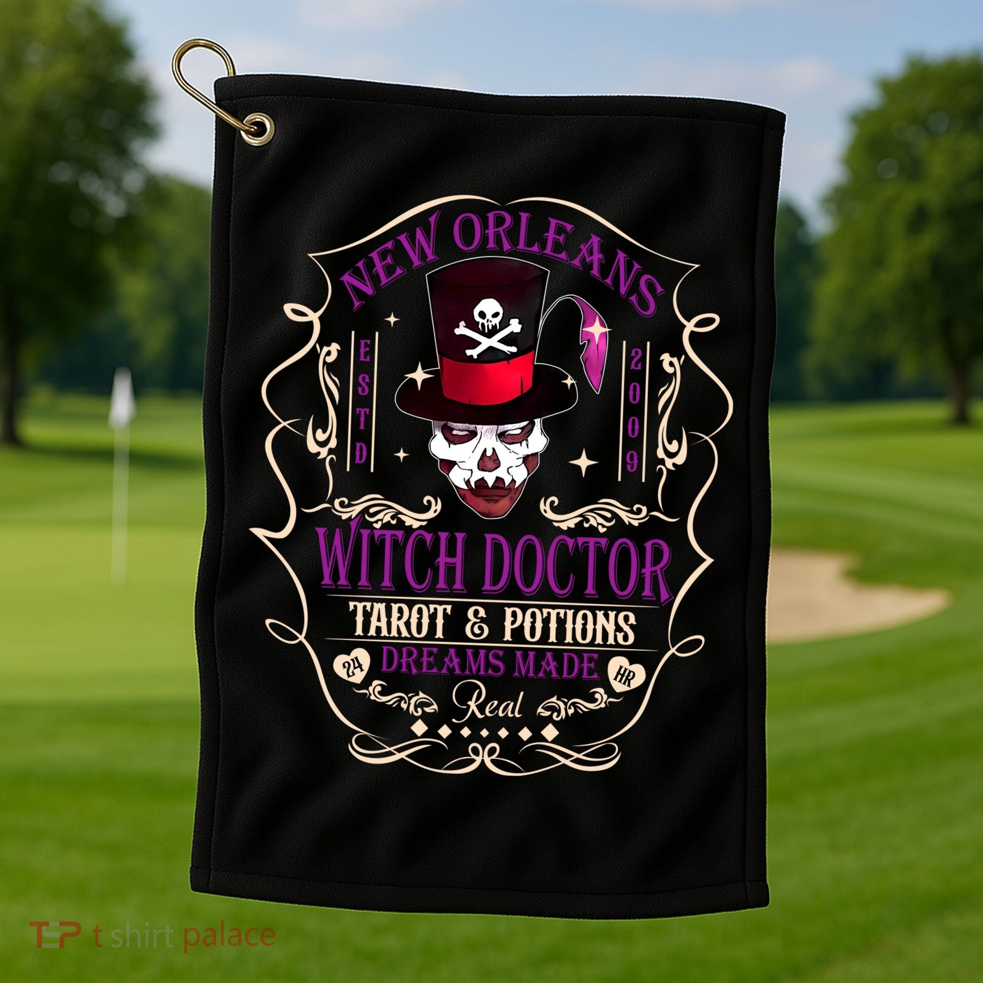 New Orleans Witch Doctor Dr Facilier Villain Golf Towel