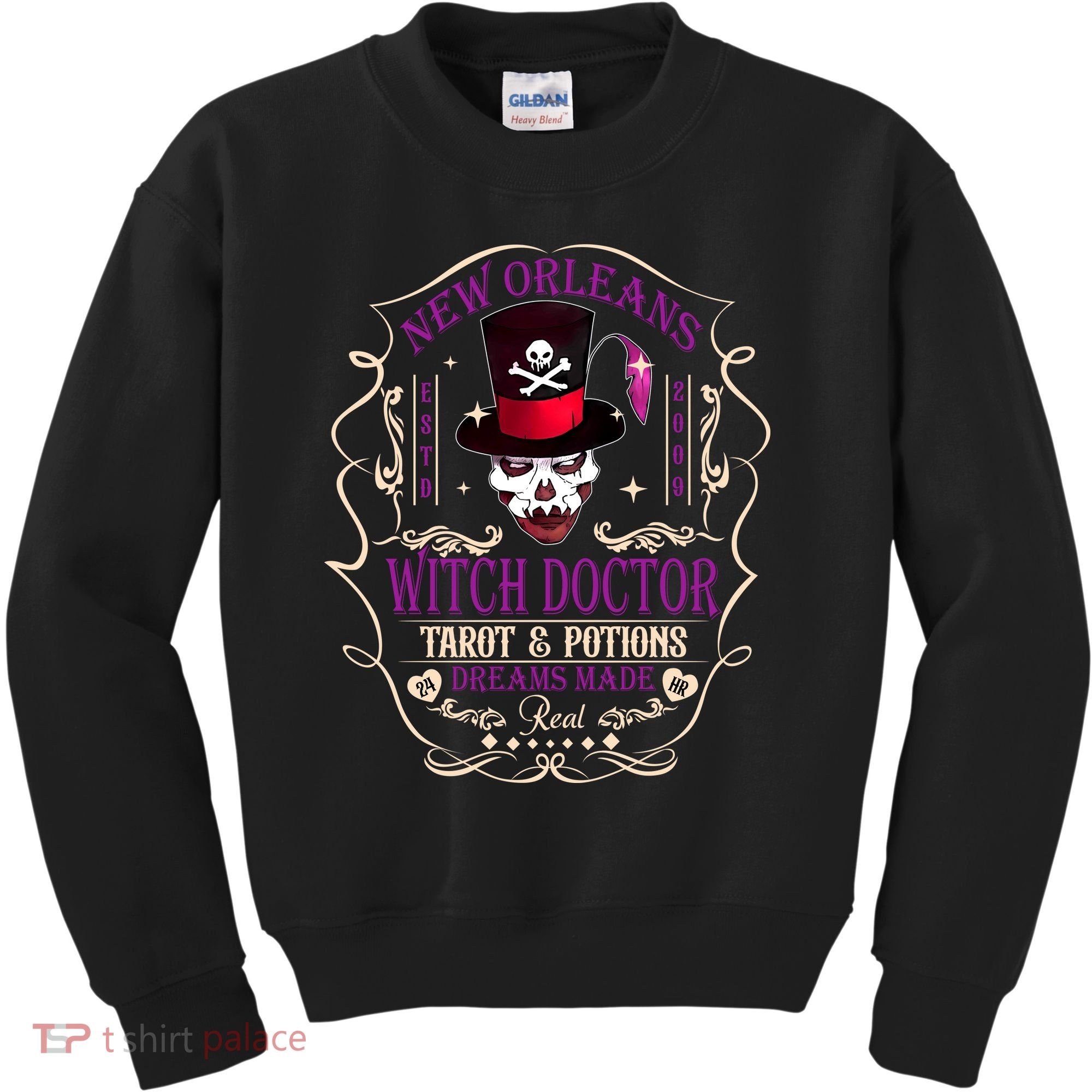 New Orleans Witch Doctor Dr Facilier Villain Kids Sweatshirt