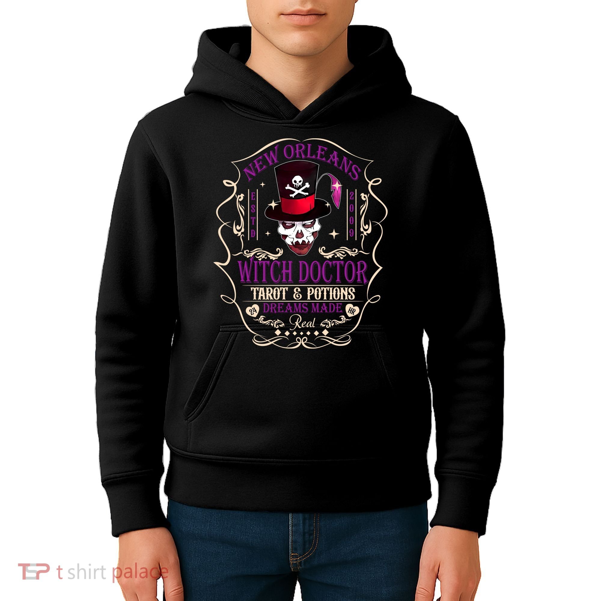 New Orleans Witch Doctor Dr Facilier Villain Kids Hoodie
