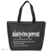 Ninetytwo Percent 92% Minding My Business For The Next Four Years Tote Bag thumb 0