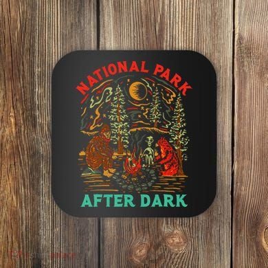 National Park After Dark Funny Coaster