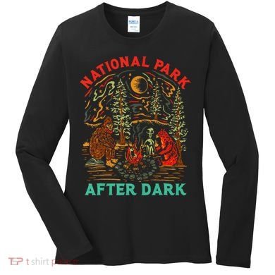 National Park After Dark Funny Women's Long Sleeve Shirt