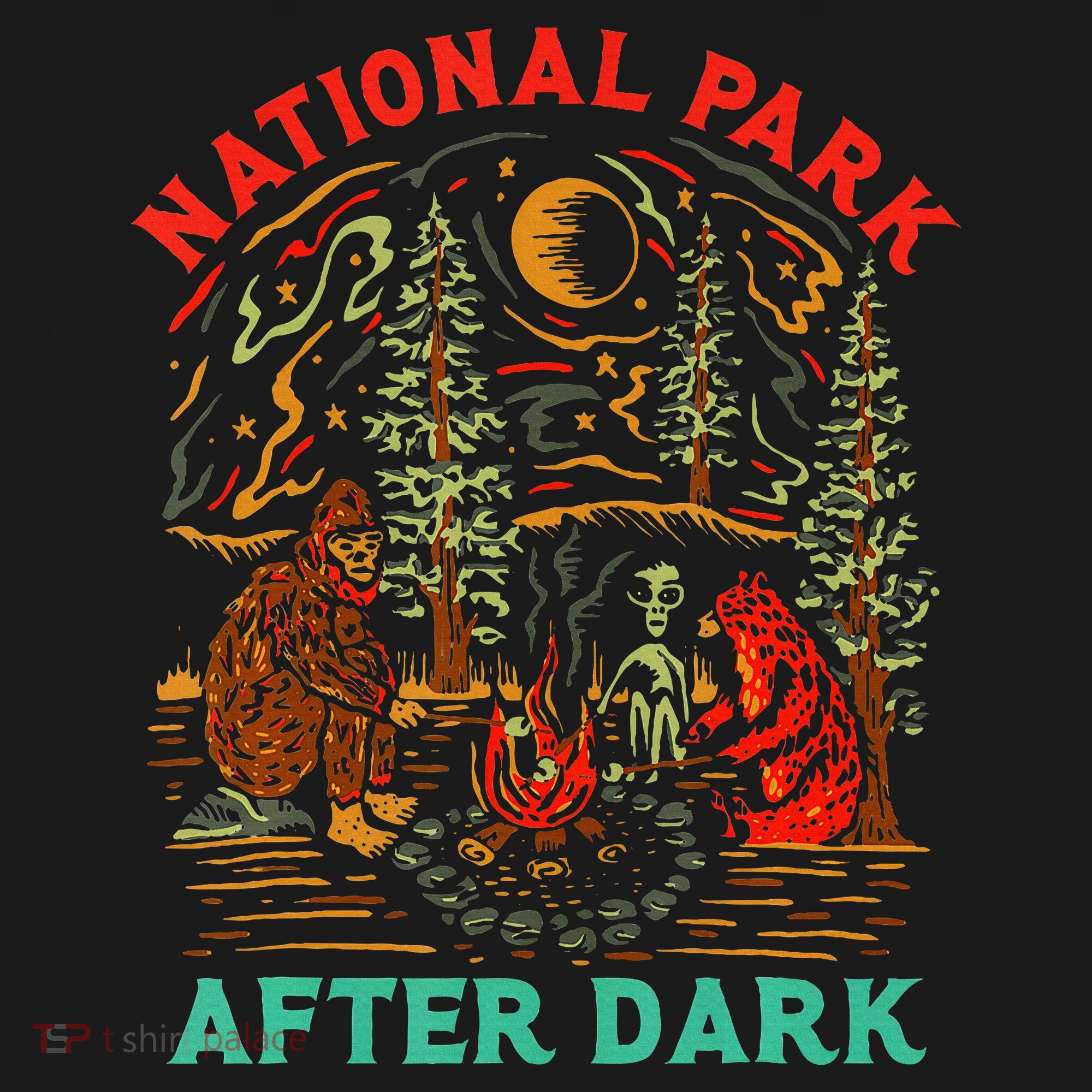 National Park After Dark Funny Women's Long Sleeve Shirt