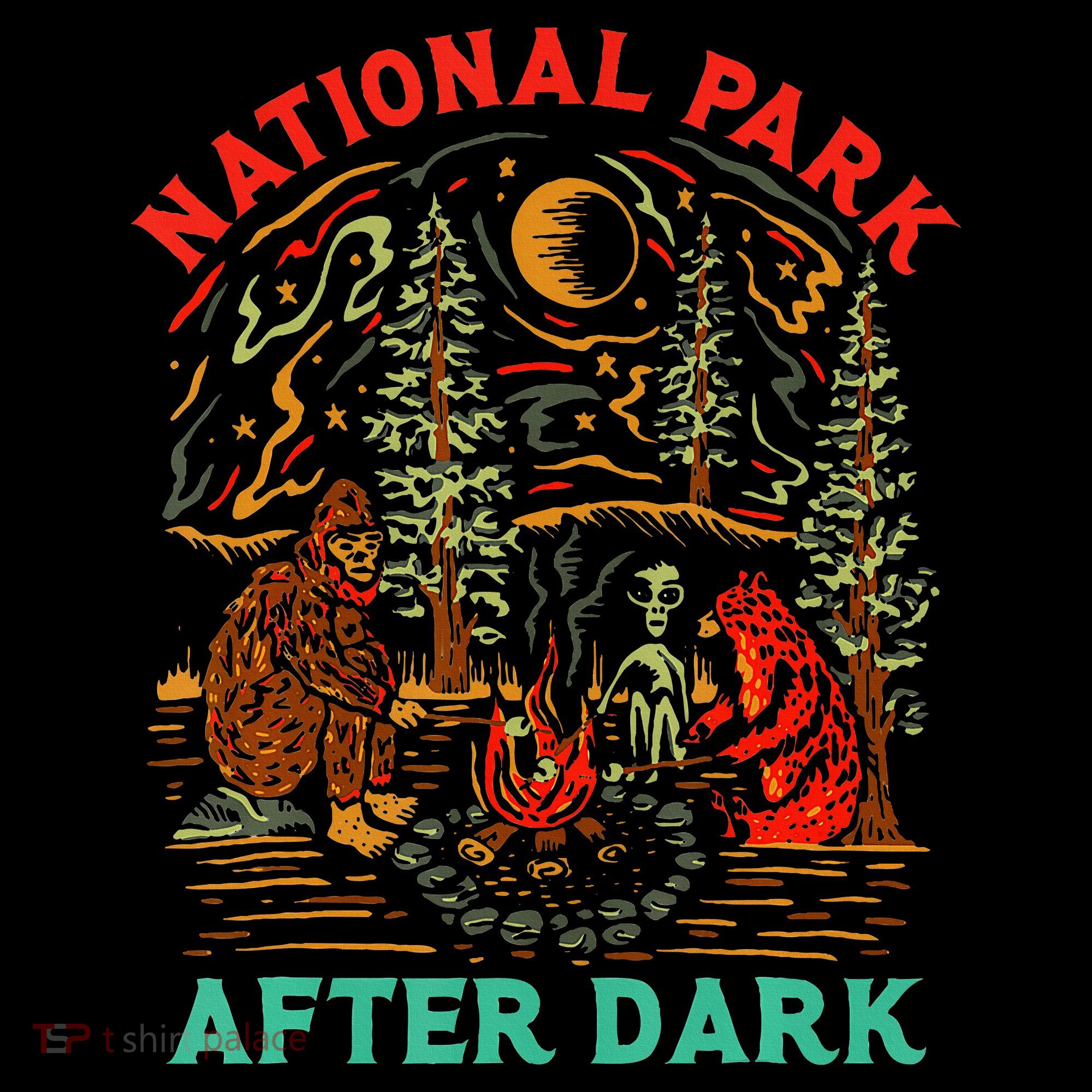 National Park After Dark Funny Kids Sweatshirt