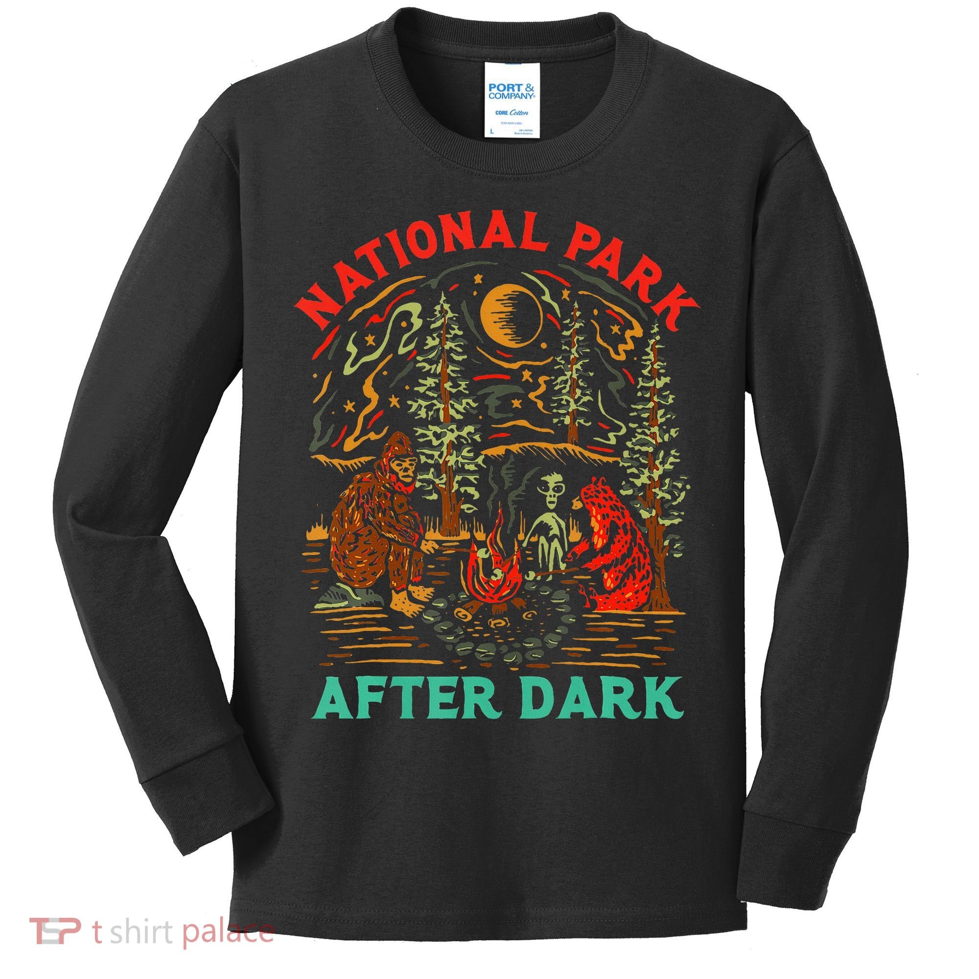 National Park After Dark Funny Kids Long Sleeve Shirt