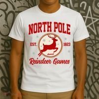 North Pole Annual Reindeer Games Vintage T-Shirt thumb 3