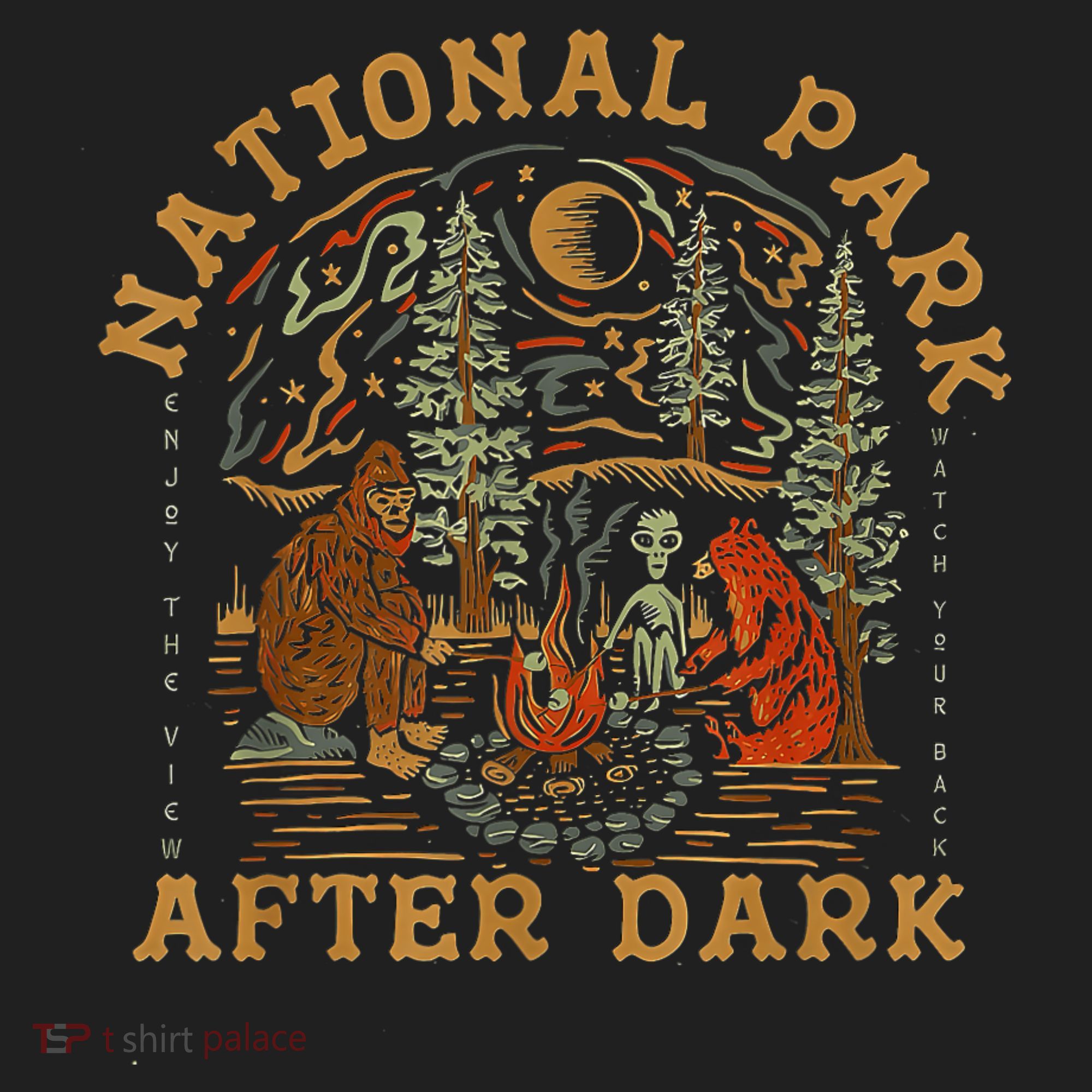 National Park After Dark Golf Towel