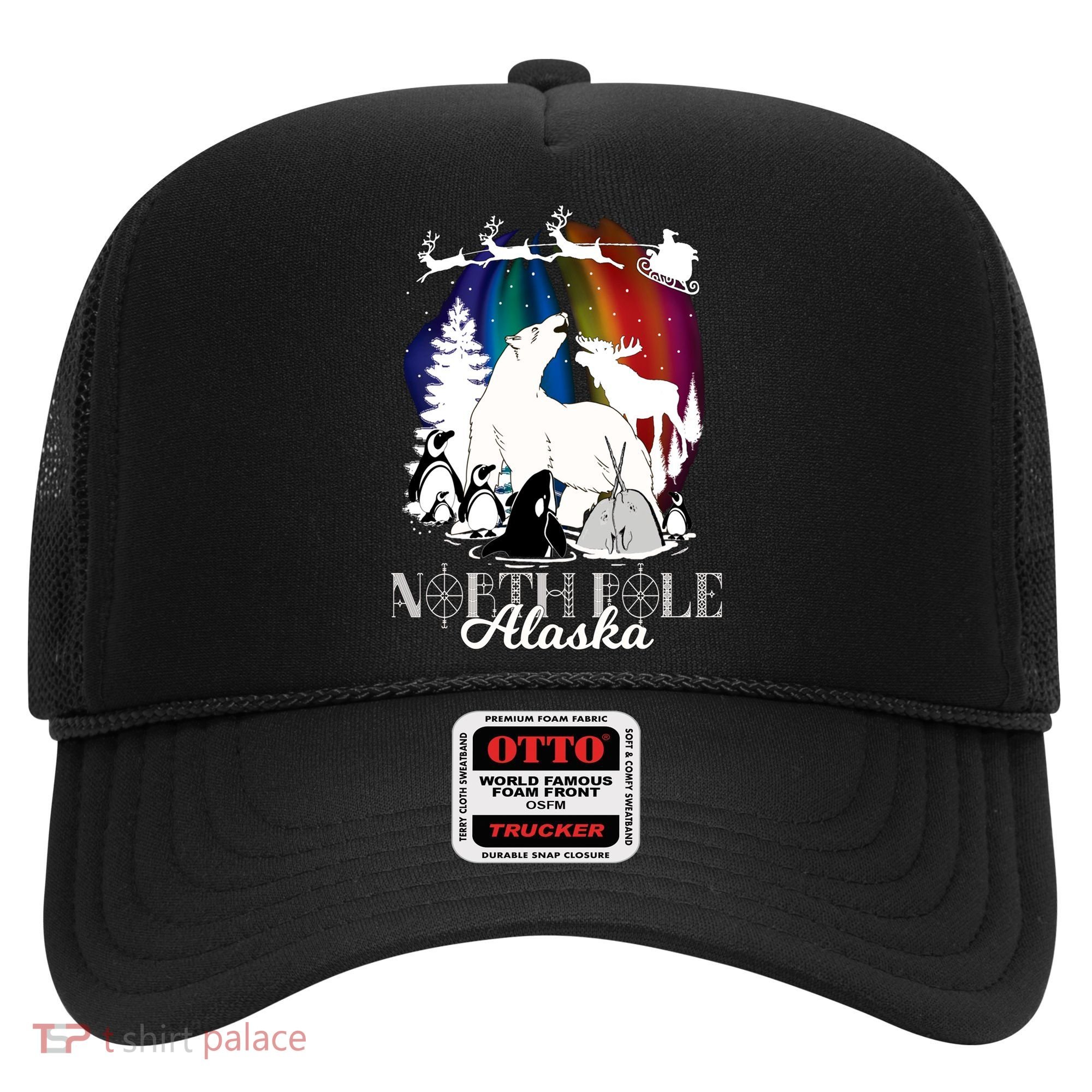 North Pole Alaska Aurora Borealis Christmas Town Souvenir Gift Hat