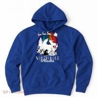 North Pole Alaska Aurora Borealis Christmas Town Souvenir Gift Hoodie thumb 0